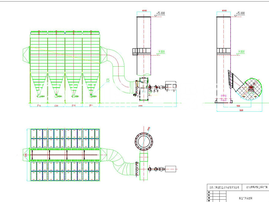 甘肃12吨中频炉除尘工艺布置图